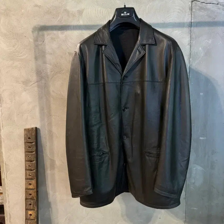 [BUNJANG] Maison Martin Margiela French Leather Car Coat / 마르셸 리상스 프렌치 레더 카코트 남성100