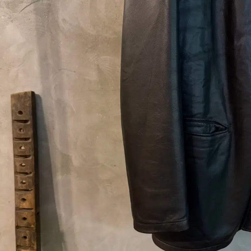 [BUNJANG] Maison Martin Margiela French Leather Car Coat / 마르셸 리상스 프렌치 레더 카코트 남성100