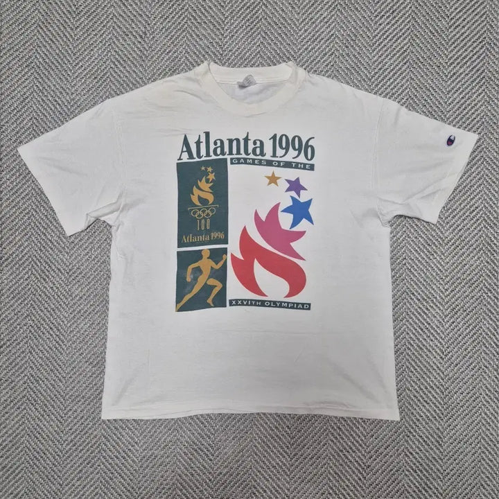 [BUNJANG] 90s Champion Atlanta Olympics Single Stitch T-Shirt (L) / 90s 챔피온 애틀란타 올림픽 싱글스티치 티셔츠 (L)