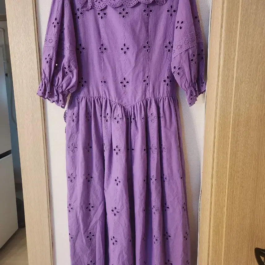 [SOLD OUT] 미드나잇서커스 펀칭 레이스 퍼플 롱 원피스