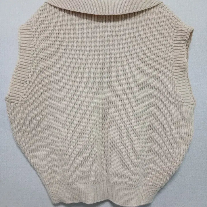 [BUNJANG] Mocobling I Love Knit Zip-Up Knit Vest Ivory / 모코블링 아이러브니트 집업 니트 베스트 아이보리