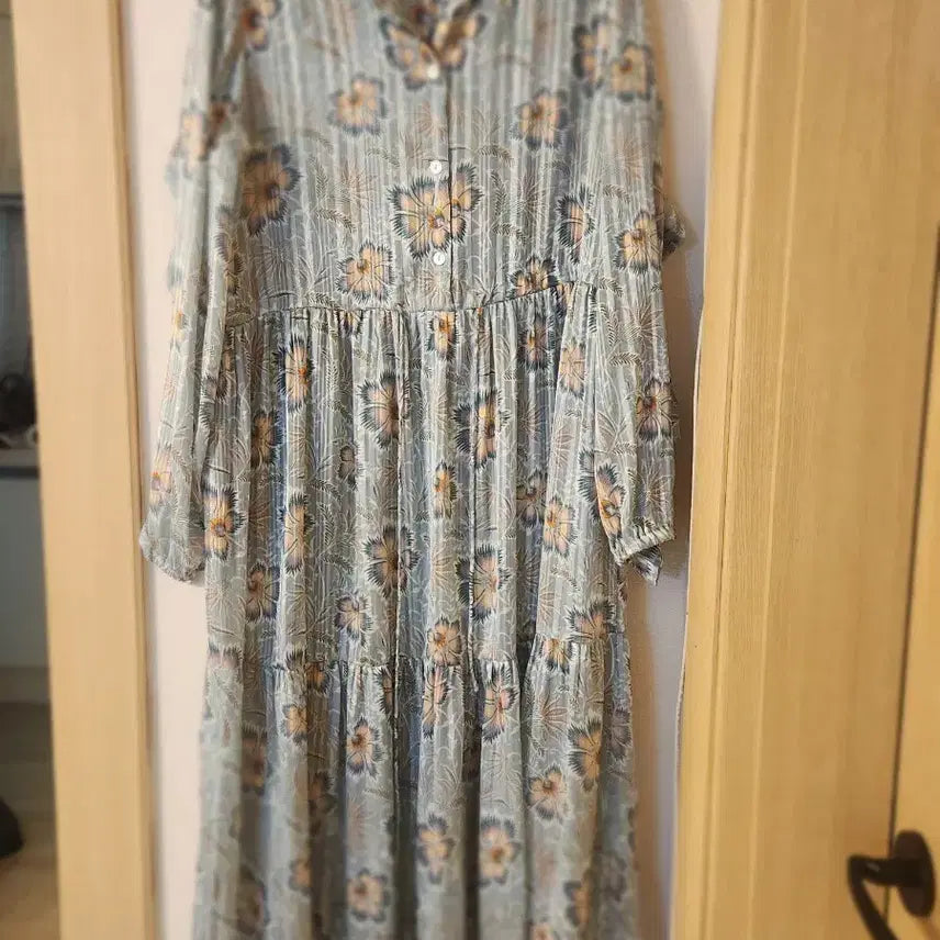 [BUNJANG] Mango Floral Pattern Long Dress / 망고 플라워 패턴 롱 원피스