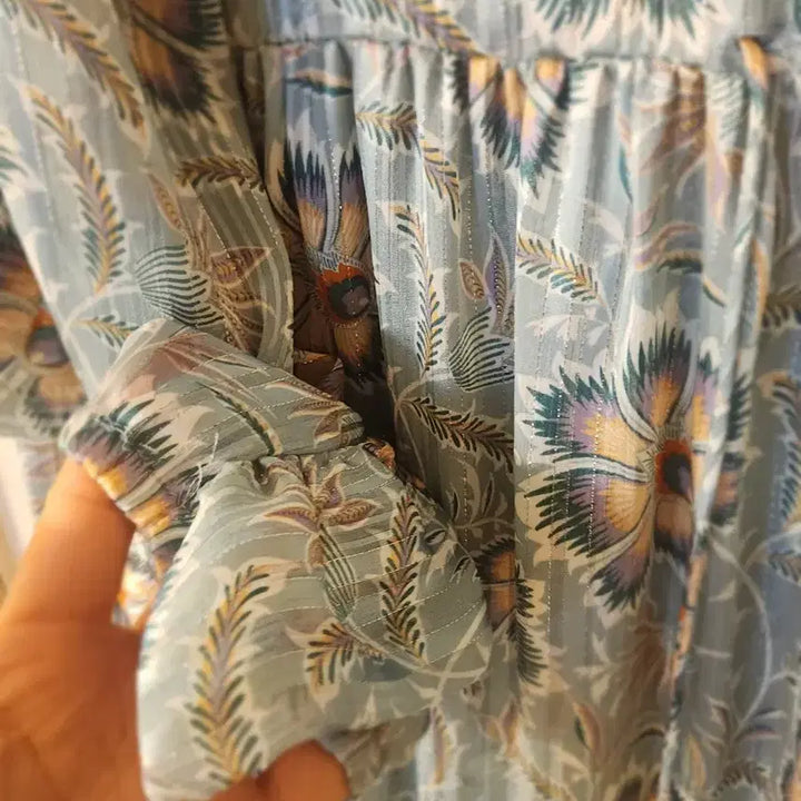 [BUNJANG] Mango Floral Pattern Long Dress / 망고 플라워 패턴 롱 원피스