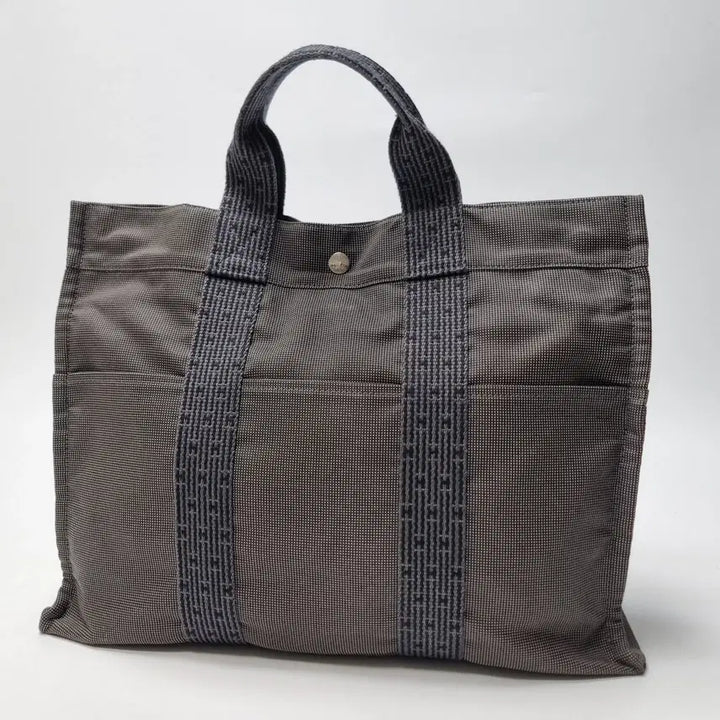 [BUNJANG] Hermes Furuto Canvas Tote Bag MM Grey / 에르메스 후루토 캔버스 토트백 MM 남여공용 그레이(최상급, 자물쇠포함)