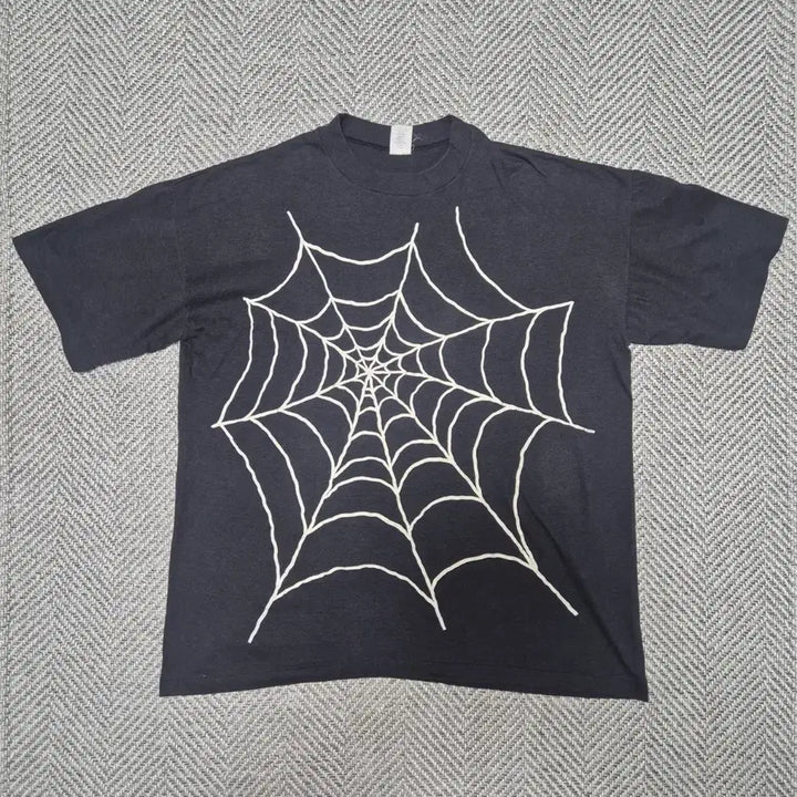[BUNJANG] 80s Spiderweb Printing Single Stitch T-Shirt XL / 80s 스파이더웹 프린팅 싱글스티치 티셔츠 (XL)
