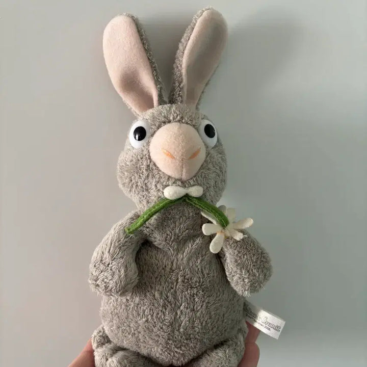 [BUNJANG] Wallace &amp; Gromit Grey Flower Rabbit Plush / 월레스와 그로밋 회색꽃토끼