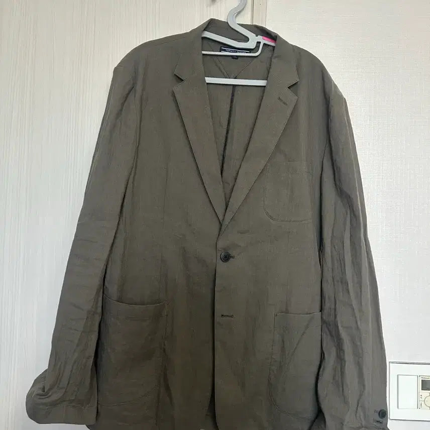 [BUNJANG] Tommy Hilfiger Khaki Linen Jacket 52 / 타미힐피거 카키색 린넨 자켓 52
