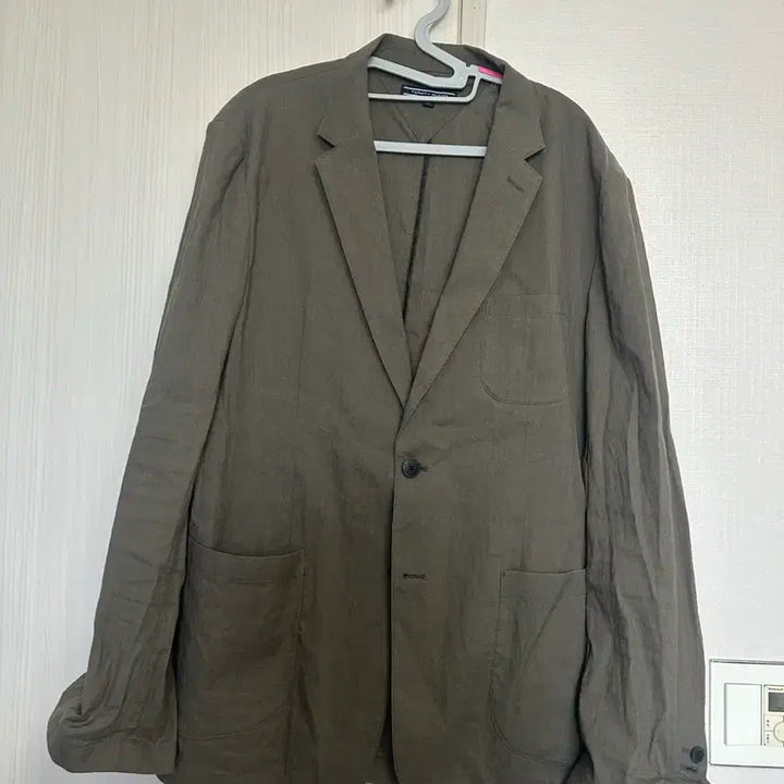 [BUNJANG] Tommy Hilfiger Khaki Linen Jacket 52 / 타미힐피거 카키색 린넨 자켓 52