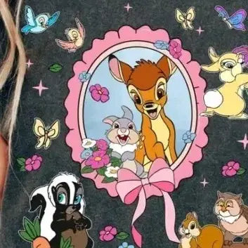 [BUNJANG] Bambi Graphic Print T-Shirt Vintage Style / 밤비 Bambi 프린팅 티셔츠 빈티지 스타일