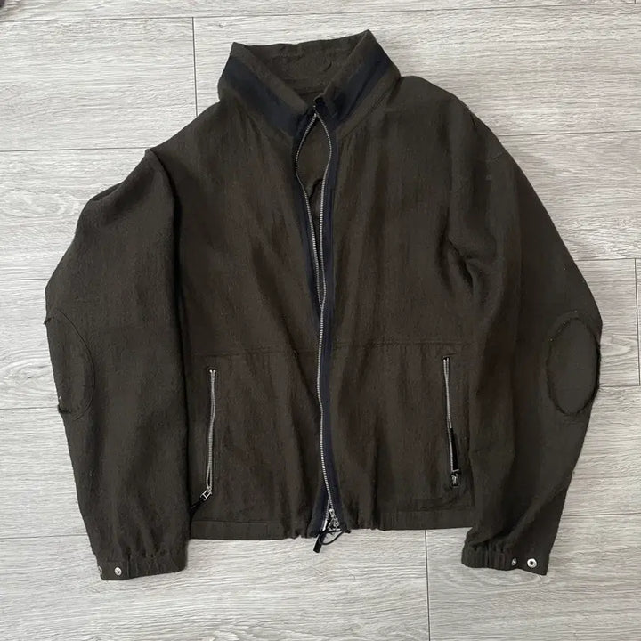 [BUNJANG] Politeuroid Boiled Wool Track Jacket Olive / [4] 폴리테루 보일드 울 트랙자켓 올리브