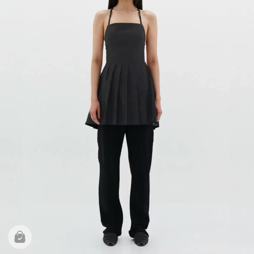 [BUNJANG] Low Classic Pleated Mini Dress Charcoal / Low classic 로우클래식 Pleated Mini Dress 차콜