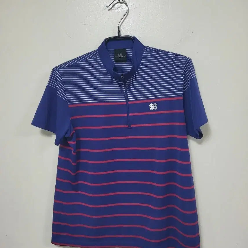 [BUNJANG] Kolon Sport Striped Half-Sleeve Polo Shirt / 코오롱스포츠 반팔 스트라이프 카라티.260506