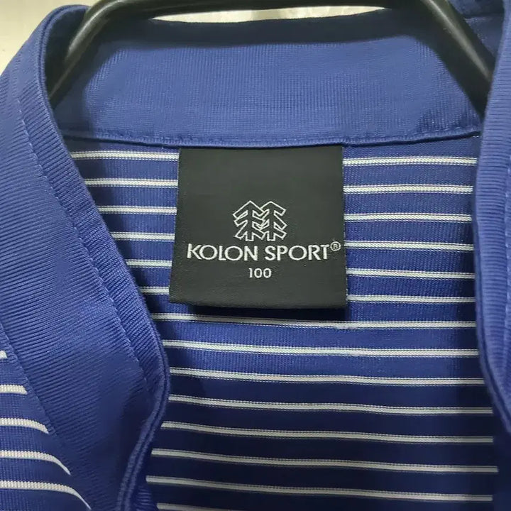 [BUNJANG] Kolon Sport Striped Half-Sleeve Polo Shirt / 코오롱스포츠 반팔 스트라이프 카라티.260506