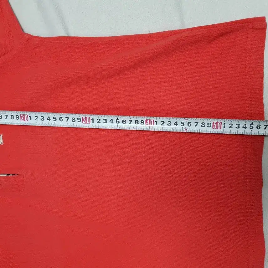 [BUNJANG] Burberry Short Sleeve Polo Shirt Red Size S / 버버리 반팔 카라티 히든체크 레드 s