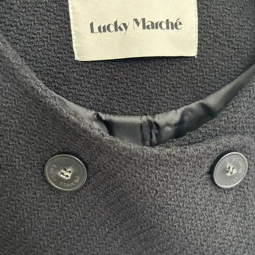 [BUNJANG] Lucky Marche Black Tweed Jacket M / 럭키마르쉐 블랙 트위드 자켓 M
