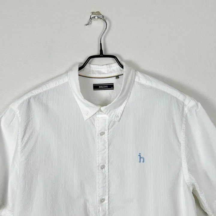 [BUNJANG] Hazzys 2023 White Textured Short-Sleeve Shirt XL / 헤지스 2023 반팔 셔츠 남방 남105 XL 라덴 빈티지