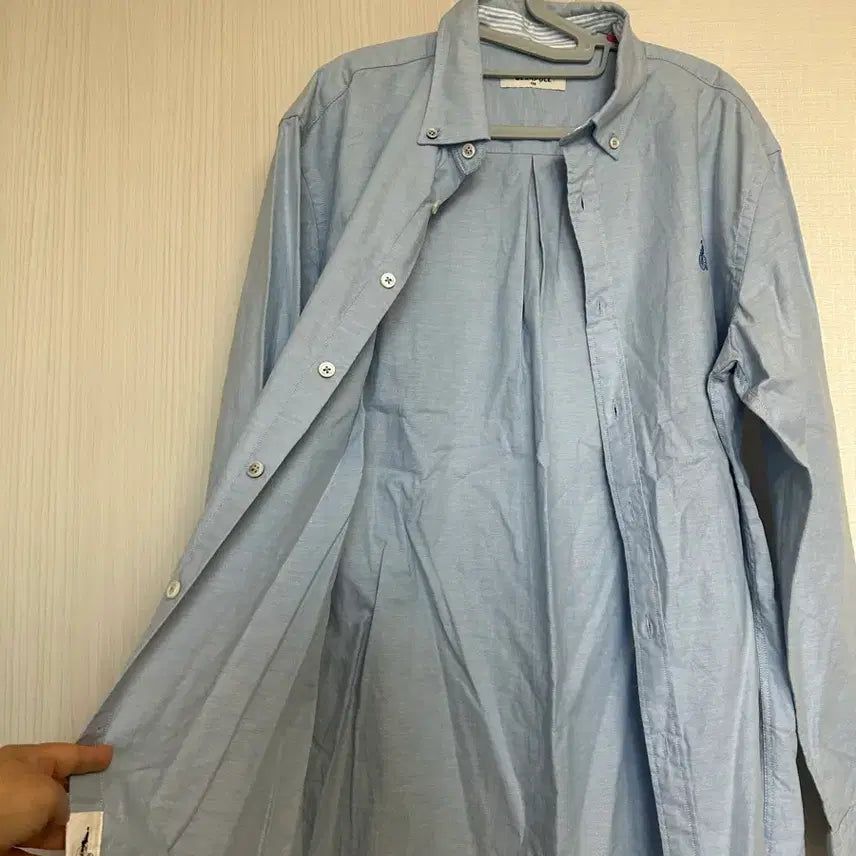 [BUNJANG] Beanpole Light Blue Shirt 105 / 빈폴 하늘색 남방 셔츠 105