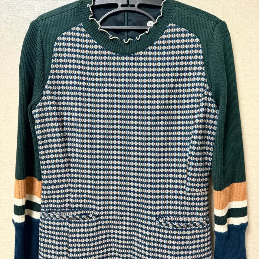 [BUNJANG] DEWL Colorblock Knit Dress Size 66 / (여성복) 듀엘 DEWL 배색 니트 원피스 66