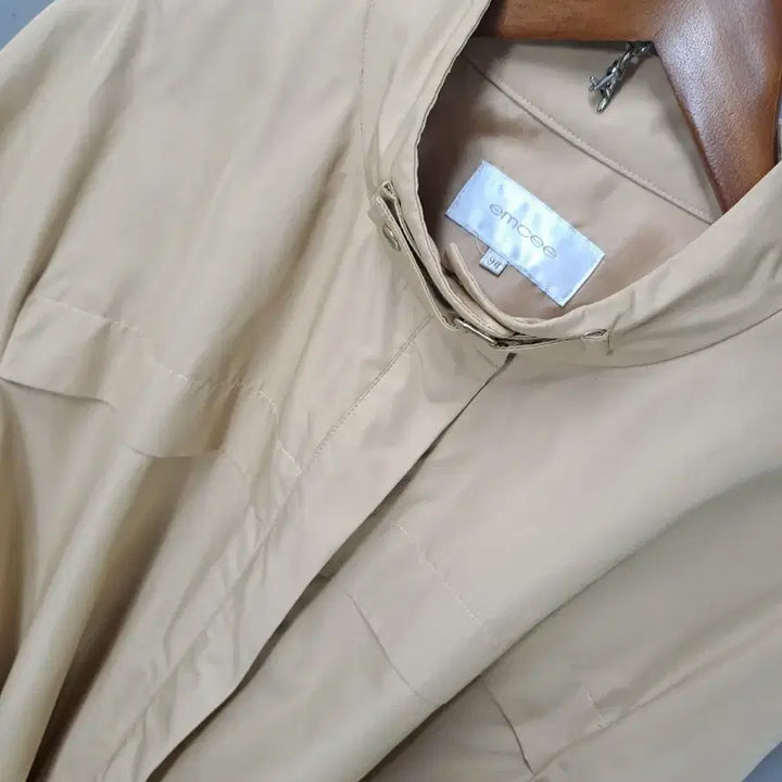 [BUNJANG] EMCEE Beige Zip-Up Short Jacket / emcee 베이지 벨트 집업 숏 자켓