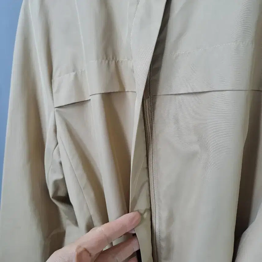 [BUNJANG] EMCEE Beige Zip-Up Short Jacket / emcee 베이지 벨트 집업 숏 자켓