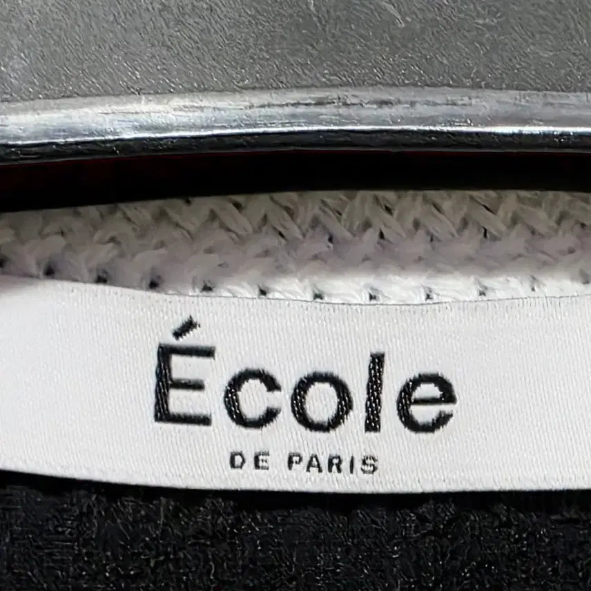 [BUNJANG] Ecole Black Tweed Short Sleeve Jacket / Ecole 블랙 트위드 반팔 자켓