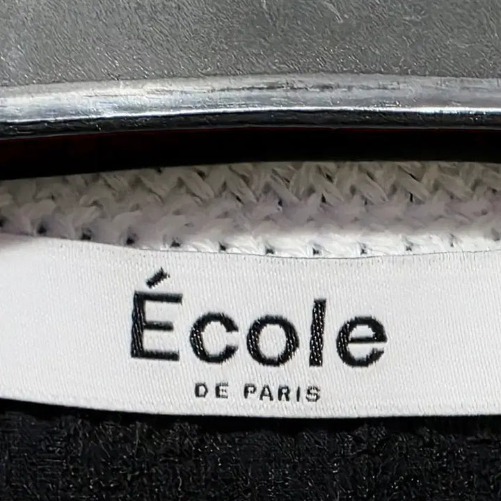 [BUNJANG] Ecole Black Tweed Short Sleeve Jacket / Ecole 블랙 트위드 반팔 자켓