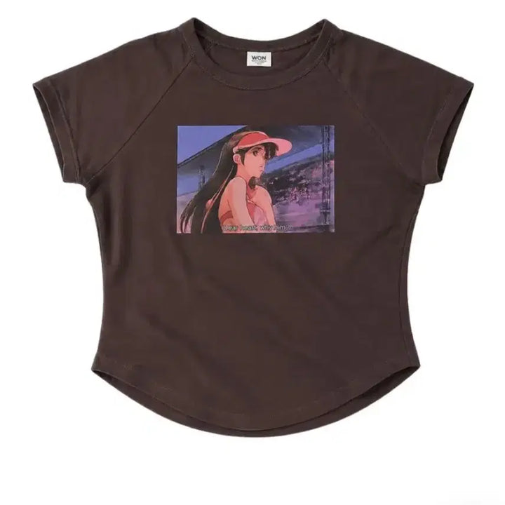 [BUNJANG] Y2K Animation Printing Short Sleeve T-Shirt / 에이블리 Y2K 애니메이션 프린팅 반팔티