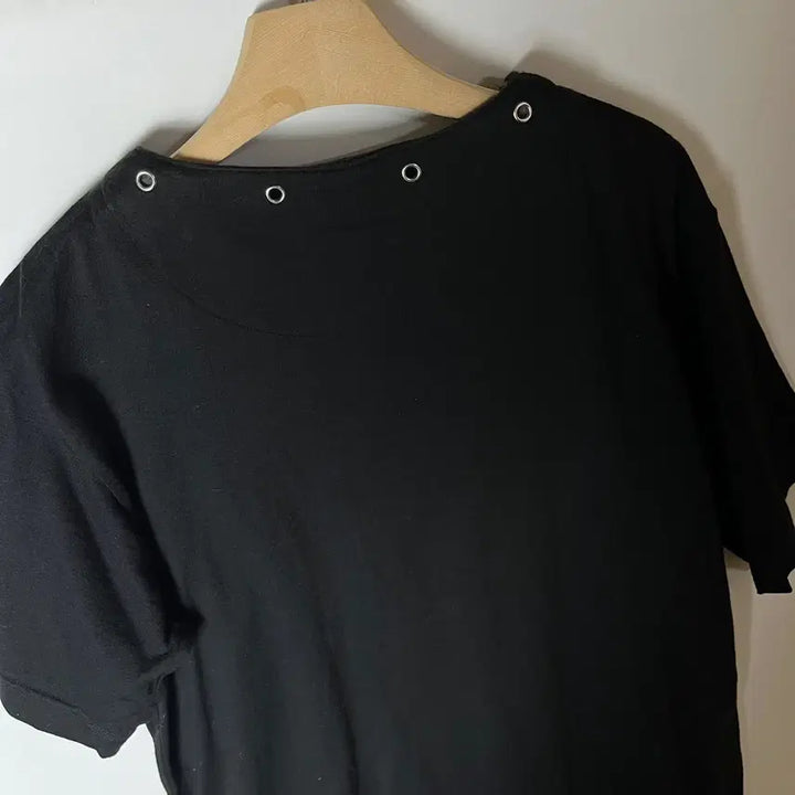 [BUNJANG] JPN Punk Layering Eyelet T-Shirt Black / [JPN] 재팬 펑크 레이어링 아일렛 티셔츠