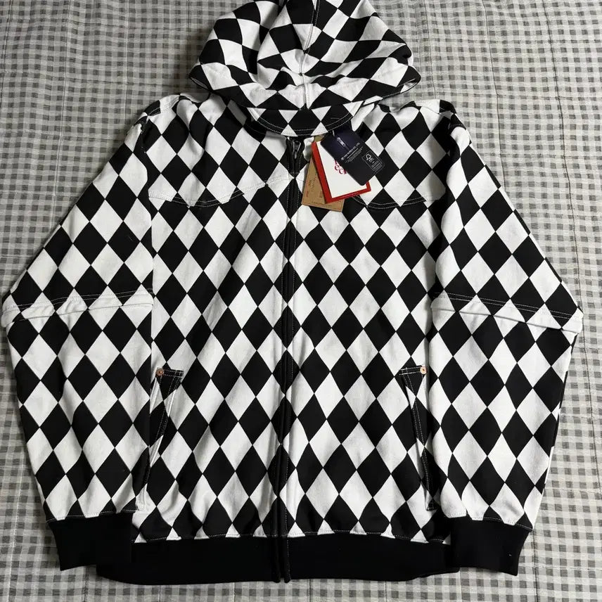 [BUNJANG] True Religion x Fetch Checker Hoodie Cargo Pants Set-up / (L) 트루릴리젼 X Fetch 체커 후드집업 카고바지 셋업