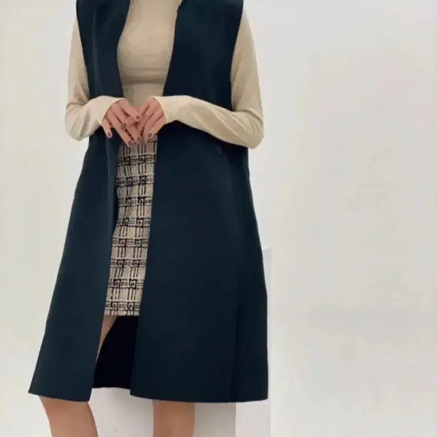 [BUNJANG] Modern Long Vest / 모던 롱조끼 여성 베스트 드레서 사이즈free