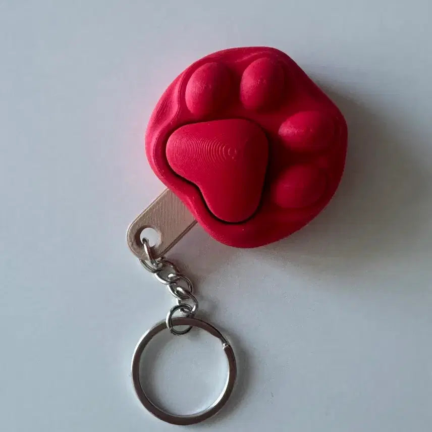 [BUNJANG] Kongbeolle Store Strawberry Latte Paw Clicker Charm / 콩벌레 상점 발바닥 클릭커 딸기라떼축