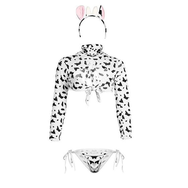 [BUNJANG] Sexy Milky Cow Halloween Cosplay Costume Set / 4종 풀세트섹시 젖소 밀키 카우 할로윈 코스프레 바프의상 이벤트 코스튬