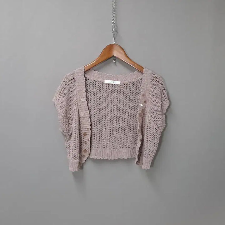 [BUNJANG] JS Open Knit Cardigan / JS 연퍼플  오픈 니트 가디건