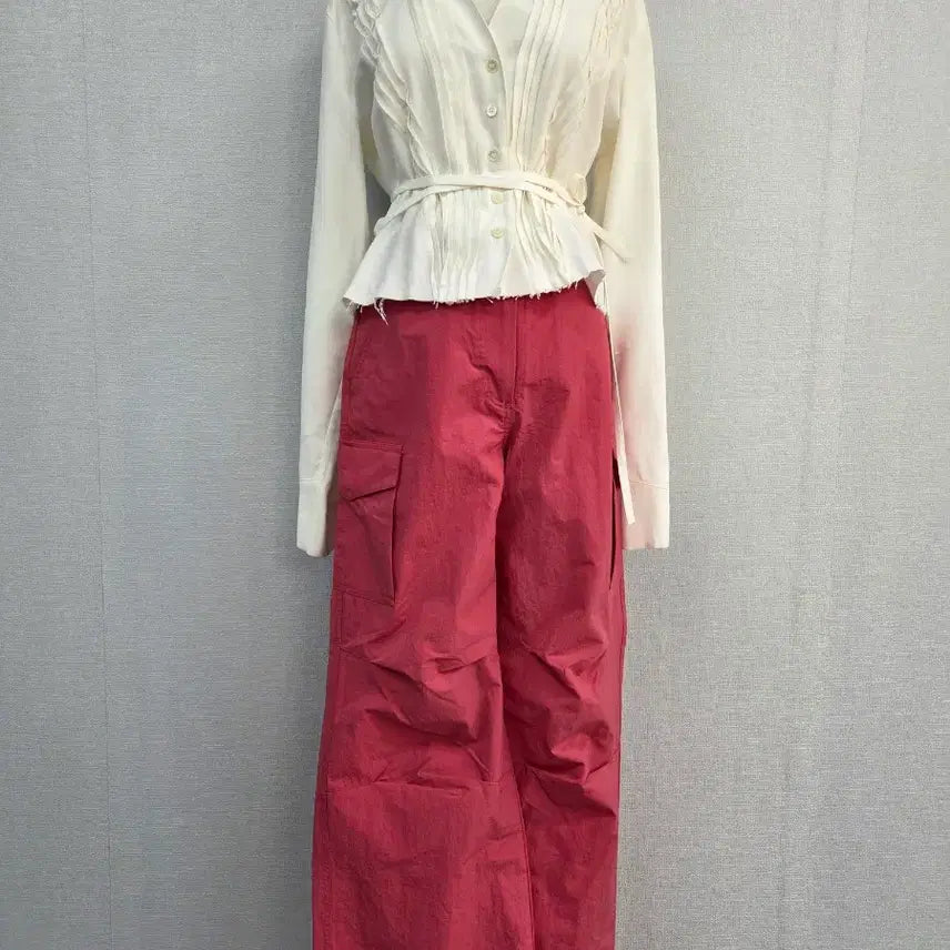 [BUNJANG] Hwaatwear Cargo Wide Pants Size 1 / 후왓웨어   카고 와이드팬츠