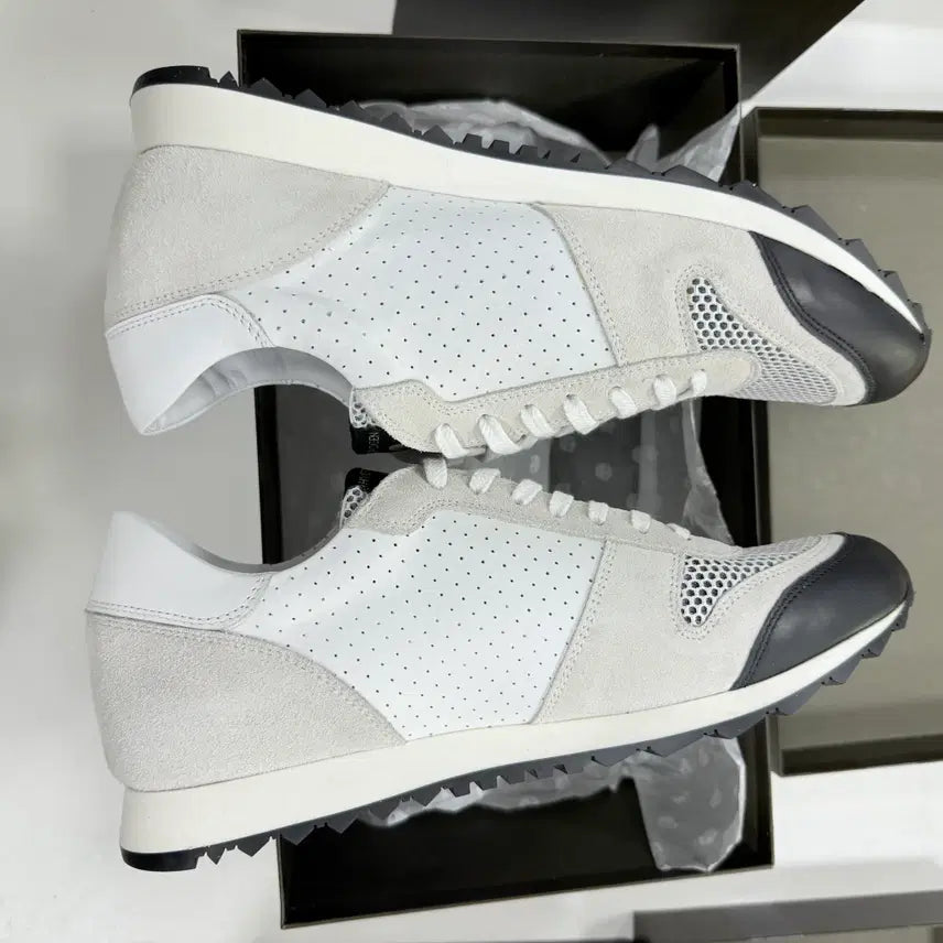 [BUNJANG] Hydrogen Beige Grey Skull Detail Sneakers / (새 상품)하이드로겐(HYDROGEN)  스니커즈 /베이지 그레이