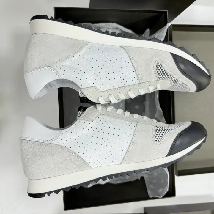 [BUNJANG] Hydrogen Beige Grey Skull Detail Sneakers / (새 상품)하이드로겐(HYDROGEN)  스니커즈 /베이지 그레이