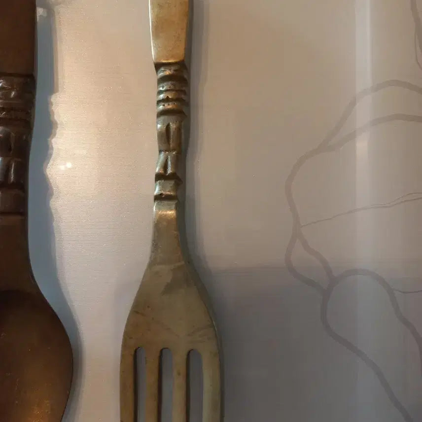 [BUNJANG] Brass Spoon and Fork Set / 동수저와 포크