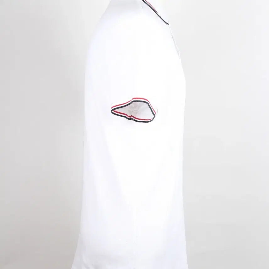 [BUNJANG] Moncler Striped Logo Polo T-Shirt / 몽클레어 삼선 와펜 PK 카라 반팔티 M