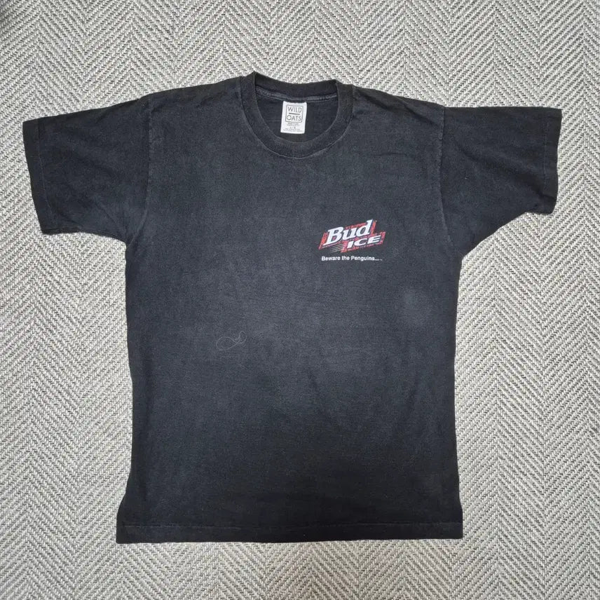 [BUNJANG] Budweiser Ice Beer Penguin Graphic T-Shirt Size L / 90s "Bud ICE" 머천다이즈 싱글스티치 티셔츠 (L)