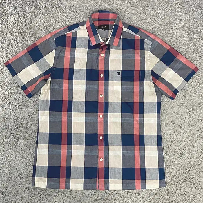 [BUNJANG] Daks Checkered Short-Sleeve Shirt (Size 100) / 닥스 반팔 체크 셔츠 100