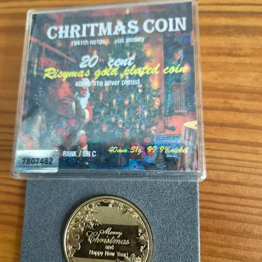 [BUNJANG] Christmas Commemorative Coin Gold/Silver Plate / 크리스마스 기념 주화 골드/실버 플레이트