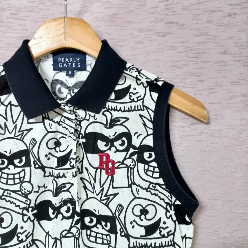 [BUNJANG] Parly Gates Sleeveless Print Collar T-shirt Women&