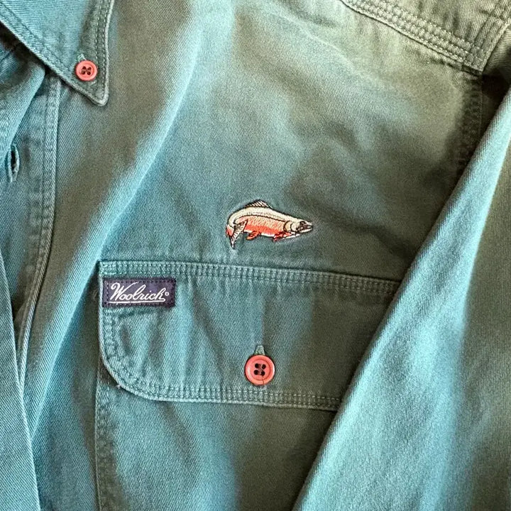 [BUNJANG] Woolrich Embroidered Fishing Shirt / 울리치 셔츠
