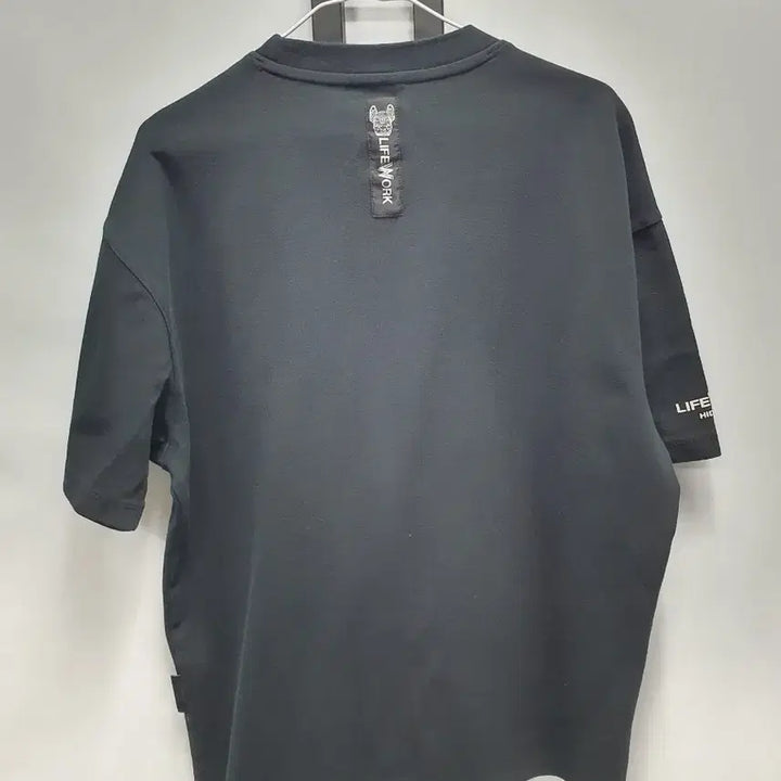[BUNJANG] Life Work Leather Patch Logo Black T-Shirt Size M / 라이프워크 반팔티 레더패치로고 블랙 m