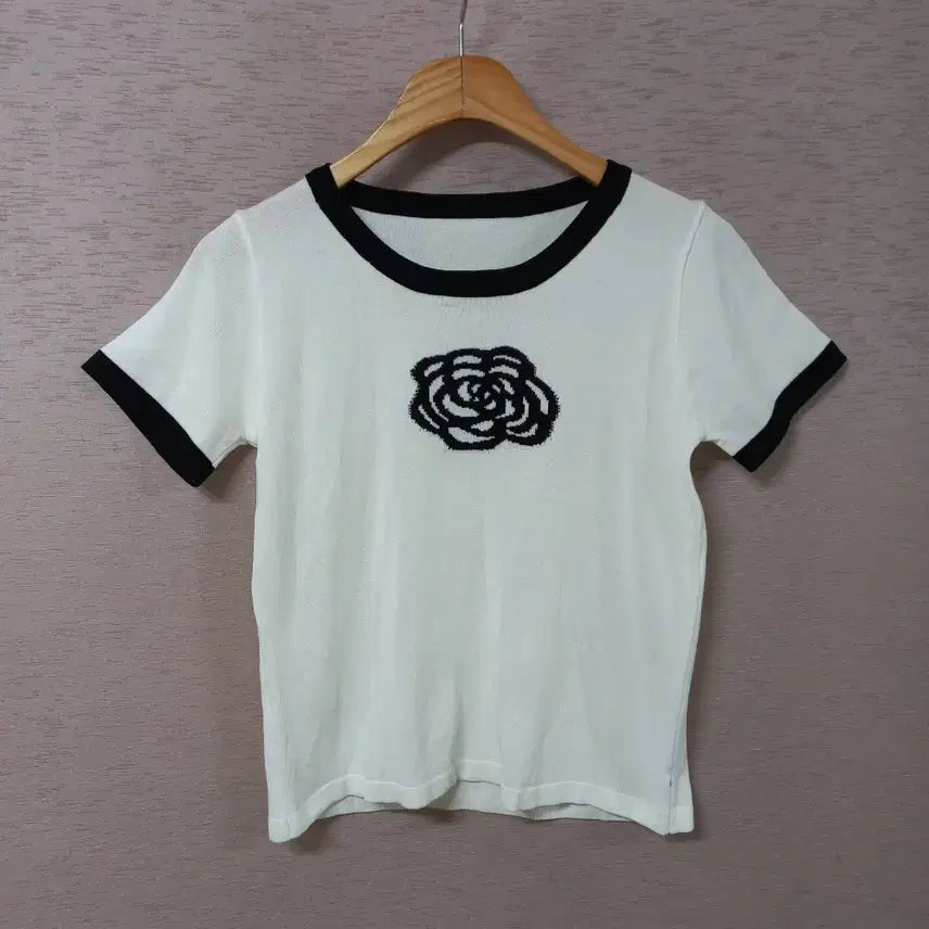 [BUNJANG] White Knit T-Shirt / B5-8/화이트 니트티 여성