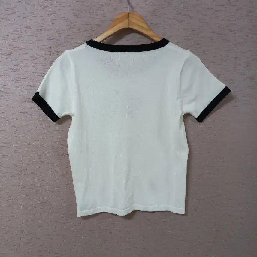 [BUNJANG] White Knit T-Shirt / B5-8/화이트 니트티 여성