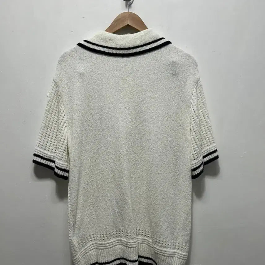 [BUNJANG] Guess White Short Sleeve Knit Cardigan (M) / Guess 화이트 반팔 니트 가디건 M