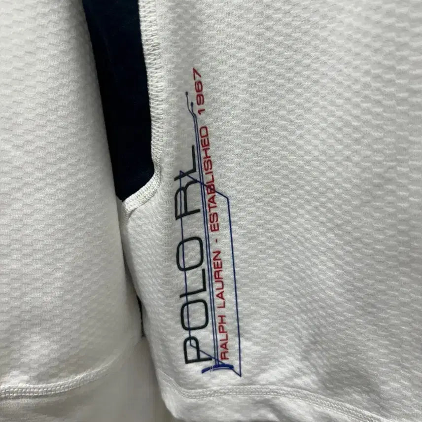 [BUNJANG] Polo Ralph Lauren White Half-Zip Long Sleeve T-Shirt M / 폴로 랄프로렌 화이트 하프집업 긴팔티 M