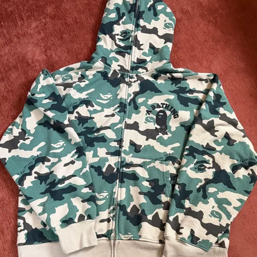 [BUNJANG] BAPE Camo Fleece Zip-Up Hoodie XL / 베이프 카모 플리스 집업 후드 (투웨이지퍼) XL사이즈