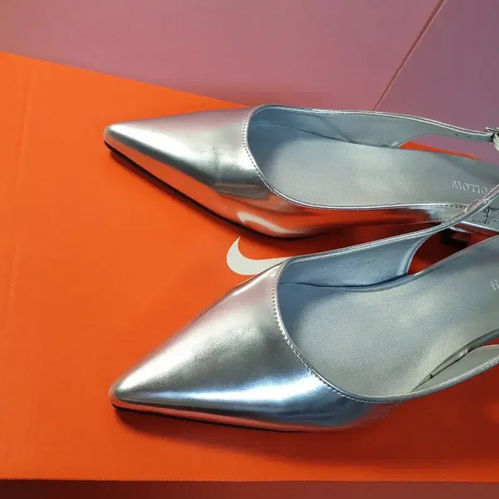 [BUNJANG] FOLLOW Silver Slingback Sandals / 새제품(235) FOLLOW  실버 슬링백/여성샌들